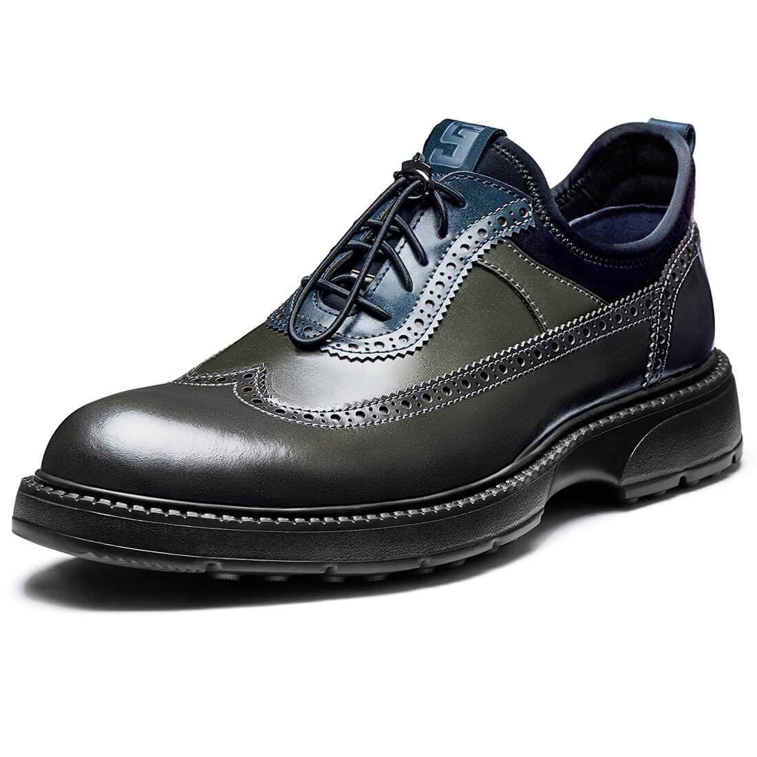 Jepsengord Men's Dress Shoes Casual Genuine Leather Wingtip Oxford Shoes Comfort Formal Business Wedding Derby Sneakers