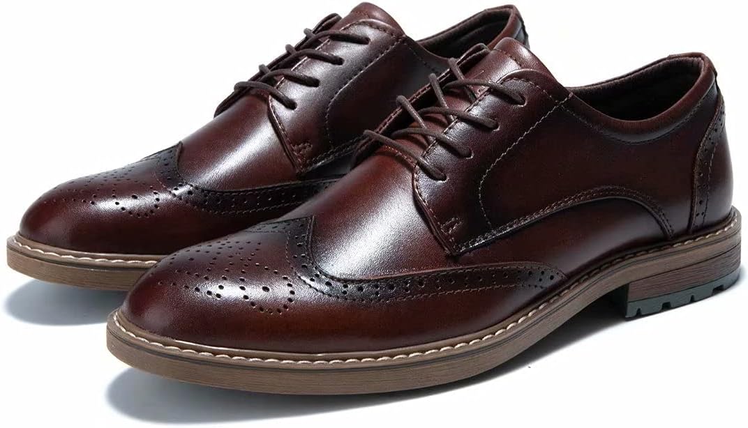 Mens Dress Shoes, Lace Up Plain Toe Leather Oxford
