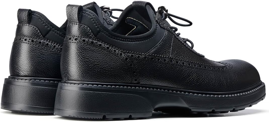 Jepsengord Men's Dress Shoes Casual Genuine Leather Wingtip Oxford Shoes Comfort Formal Business Wedding Derby Sneakers