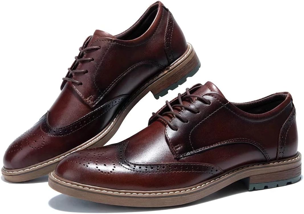 Mens Dress Shoes, Lace Up Plain Toe Leather Oxford