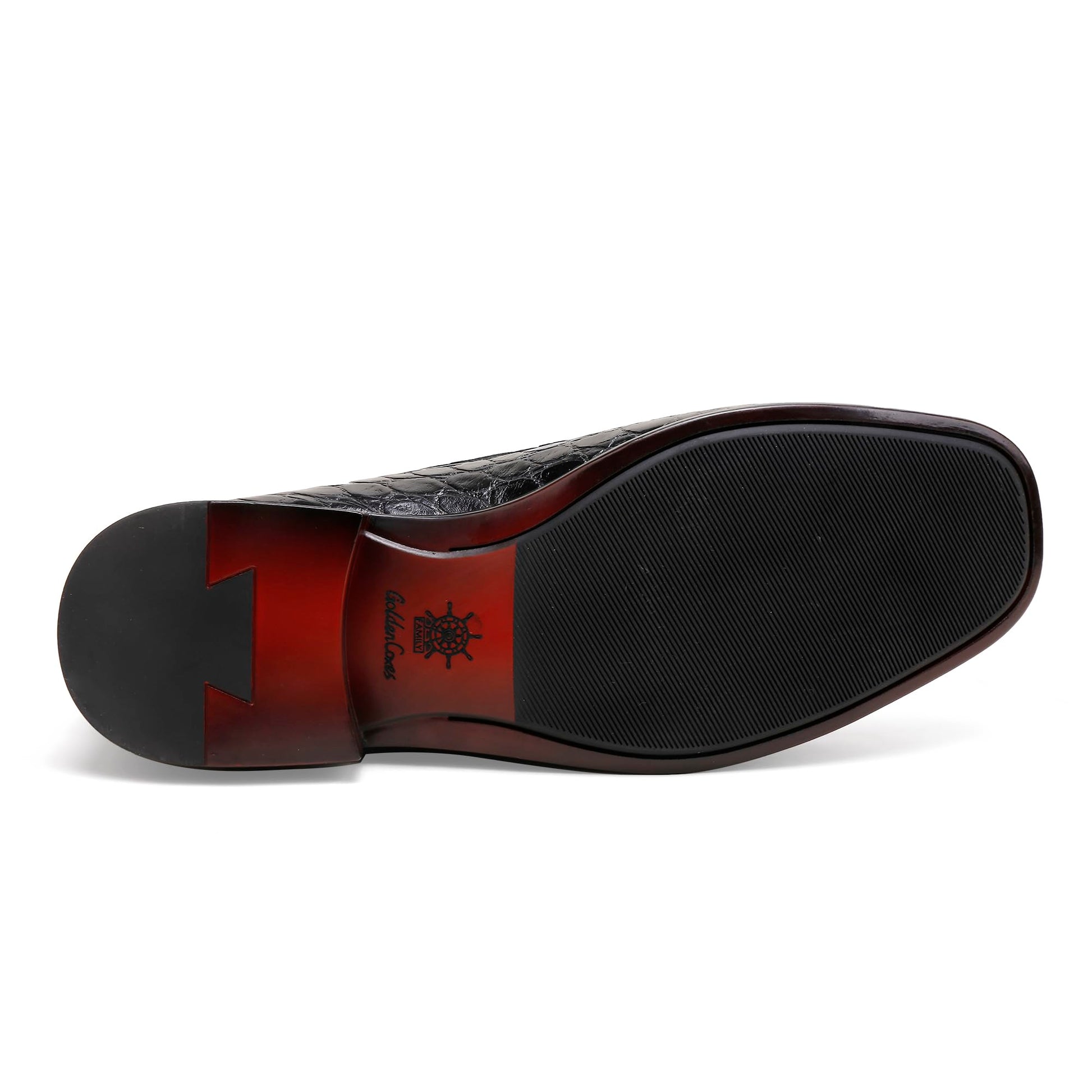 Classic Mens Leather Dress Shoes, Premium Alligator Loafers