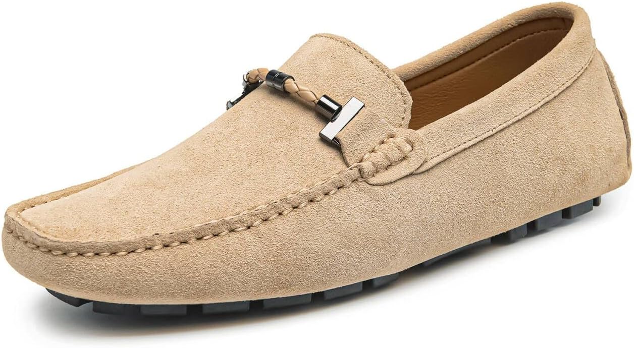 Go Tour Men's Penny Loafers Moccasin Driving Shoes Slip On Flats Boat Shoes
