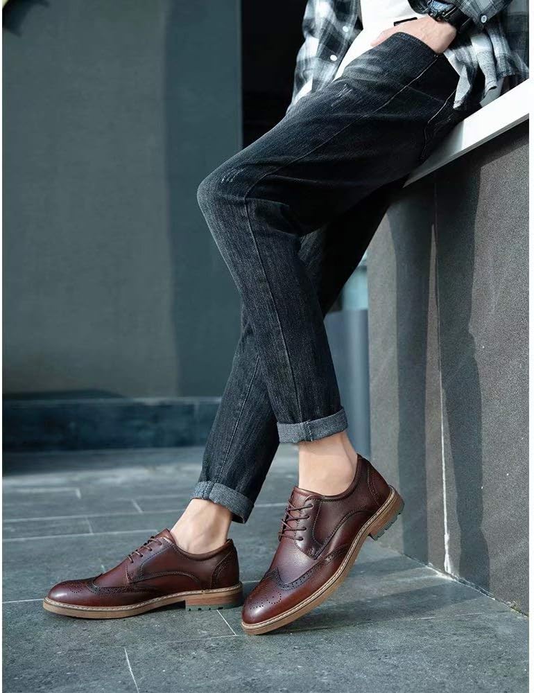 Mens Dress Shoes, Lace Up Plain Toe Leather Oxford